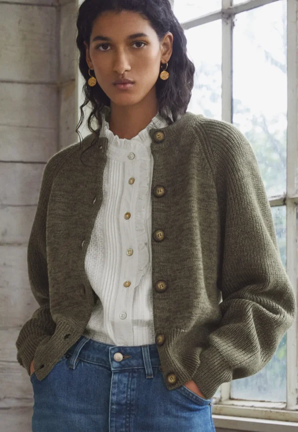 Women Wrap London Shirts & Tops*Ruffle-Neck Broderie Blouse