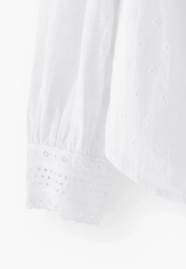 Women Wrap London Shirts & Tops*Ruffle-Neck Broderie Blouse