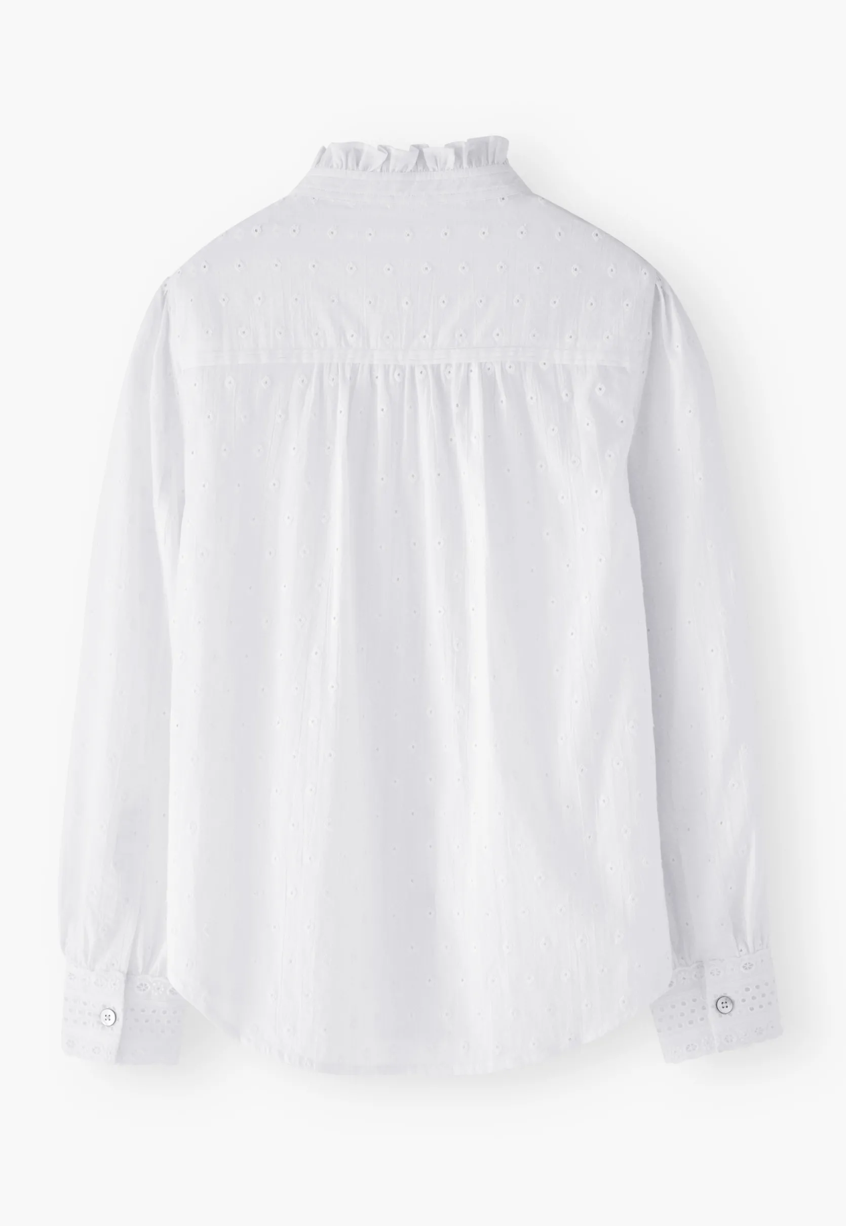 ruffleneck_broderie_blous_7.webp Women Wrap London Shirts & Tops*Ruffle-Neck Broderie Blouse