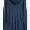 Women Wrap London Jersey Tops*Scoop-Neck Top