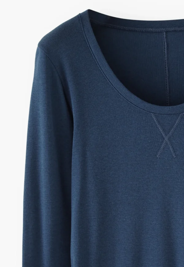 Women Wrap London Jersey Tops*Scoop-Neck Top