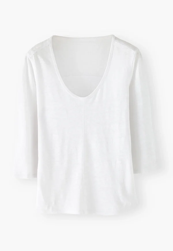 Women Wrap London Jersey Tops*Scoop-Neck Top