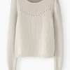 Women Wrap London Knitwear*Stitch-Mixing Pointelle Sweater