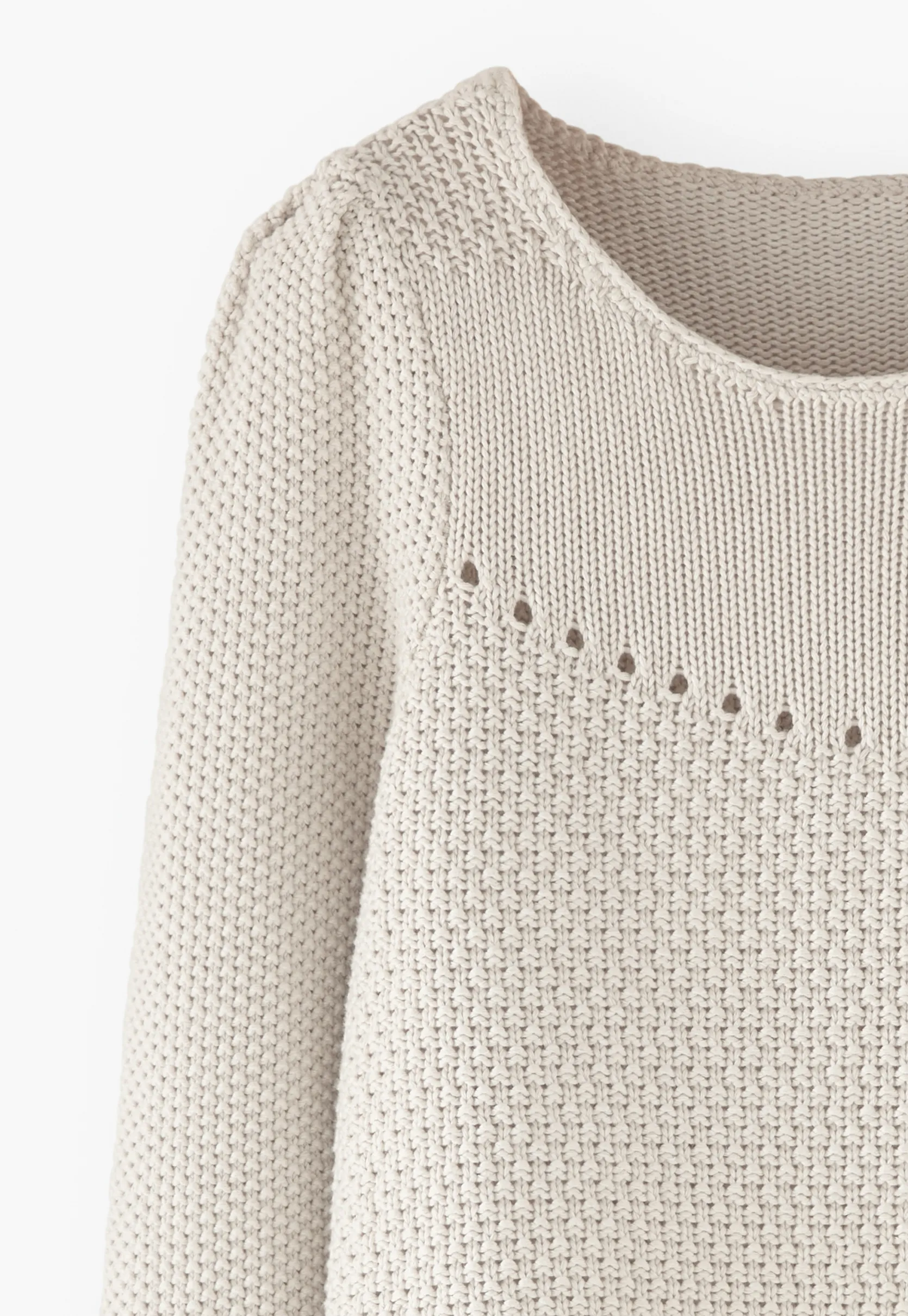 stitchmixing_pointelle_sw_2.webp Women Wrap London Knitwear*Stitch-Mixing Pointelle Sweater