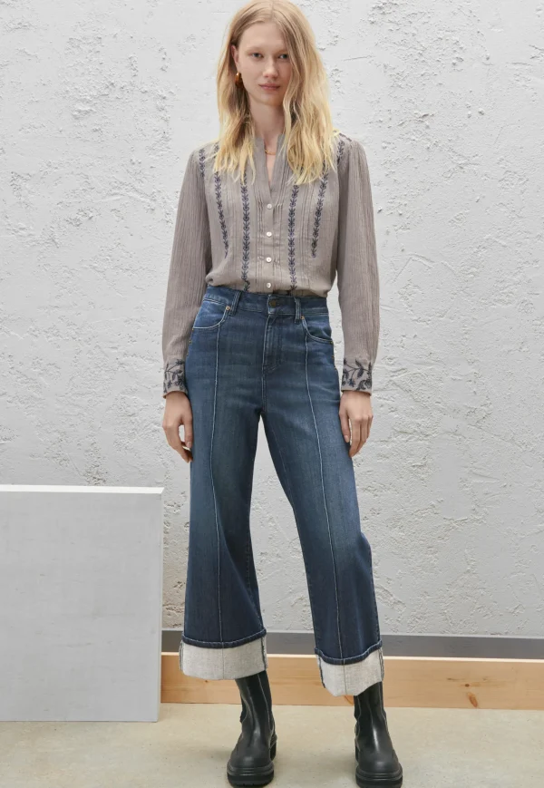Women Wrap London Jeans & Trousers*Straight Turned-Up-Hem Jeans
