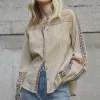 Women Wrap London Shirts & Tops*Striped Embroidered Blouse