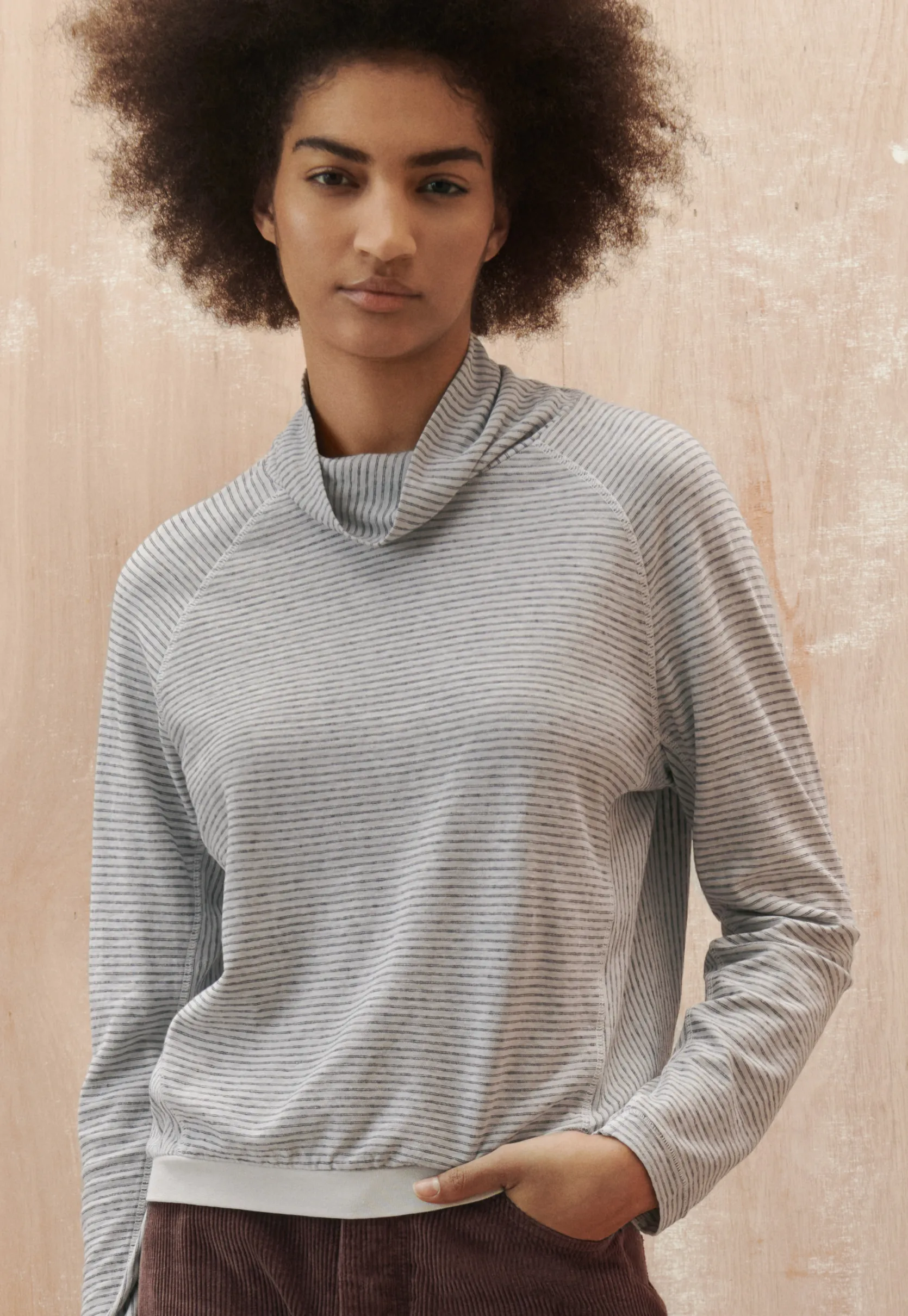 striped_funnelneck_top_2-1.webp Women Wrap London Jersey Tops*Striped Funnel-Neck Top