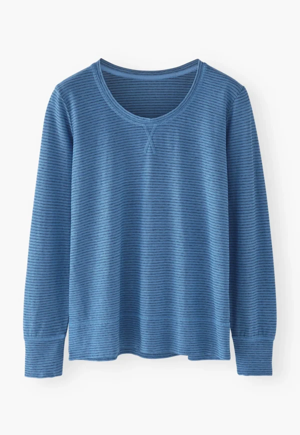 Women Wrap London Jersey Tops*Striped Top
