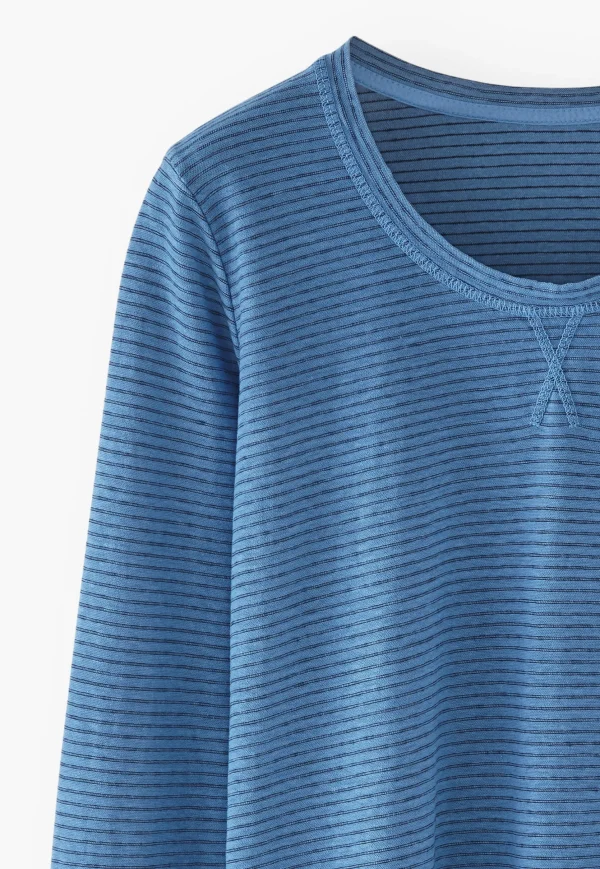 Women Wrap London Jersey Tops*Striped Top