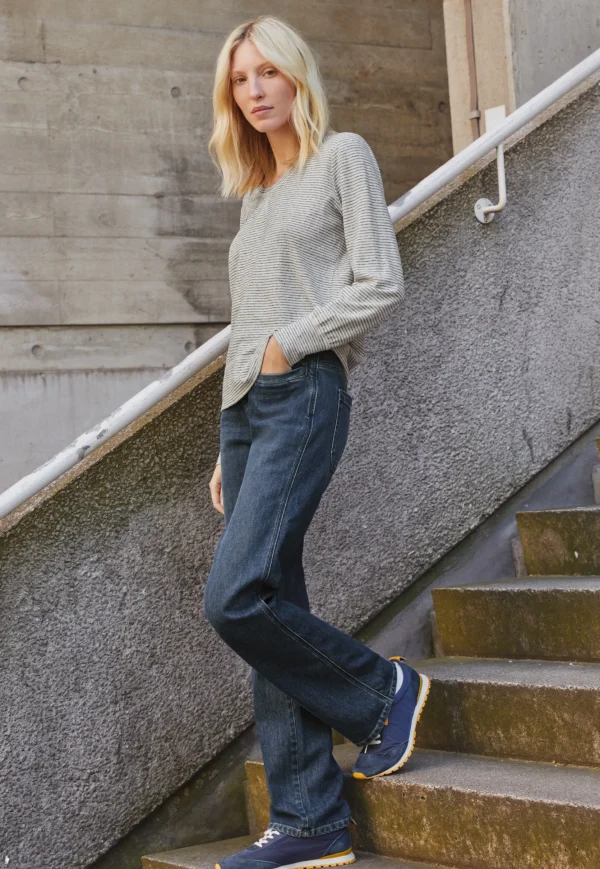 Women Wrap London Jersey Tops*Striped Top