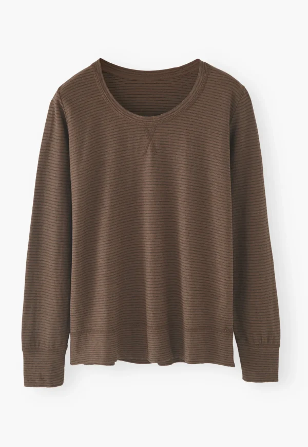 Women Wrap London Jersey Tops*Striped Top