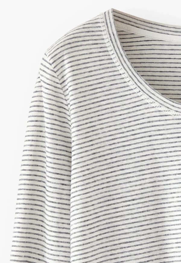 Women Wrap London Jersey Tops*Striped Top