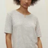 Women Wrap London Jersey Tops*Striped T-Shirt