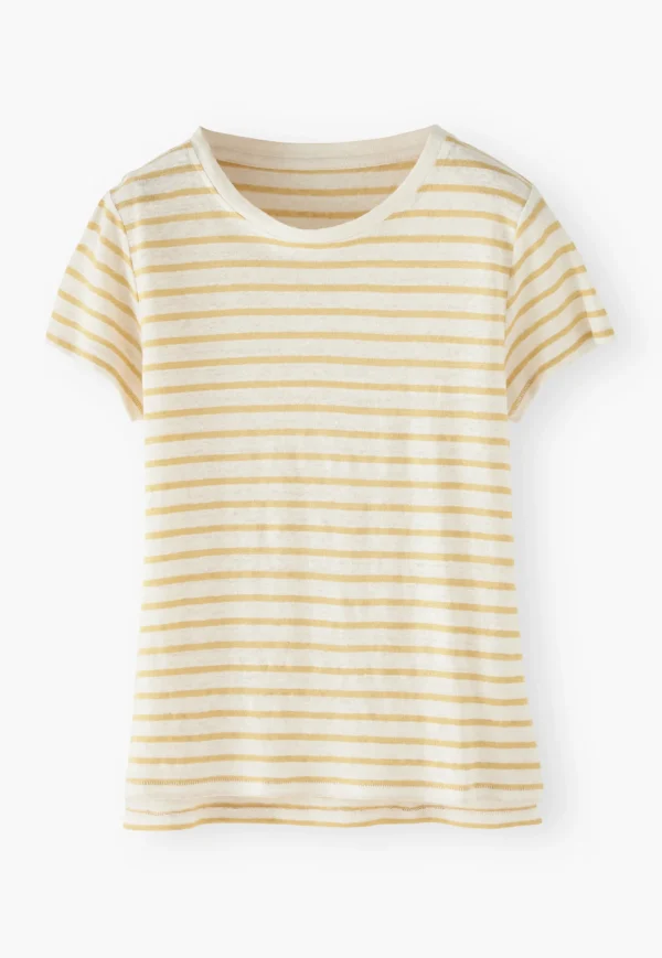 Women Wrap London Jersey Tops*Striped T-Shirt