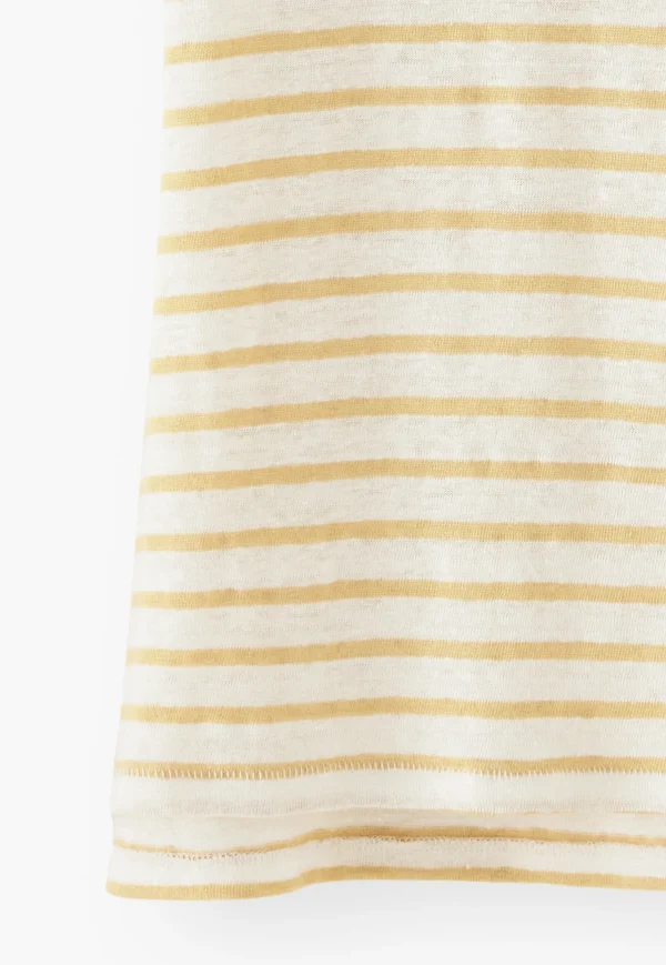 Women Wrap London Jersey Tops*Striped T-Shirt