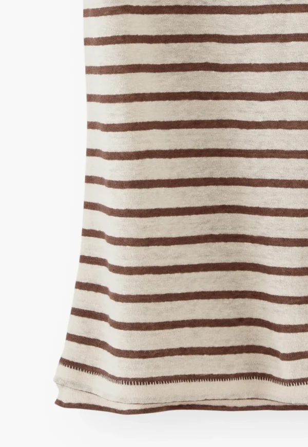Women Wrap London Jersey Tops*Striped T-Shirt
