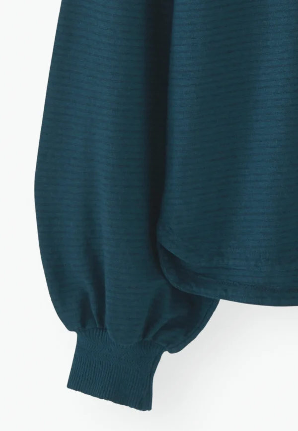Women Wrap London Jersey Tops*Striped V-Neck Top