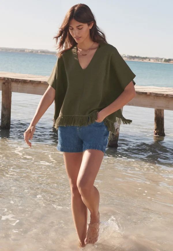 Women Wrap London Knitwear*Tassel Poncho