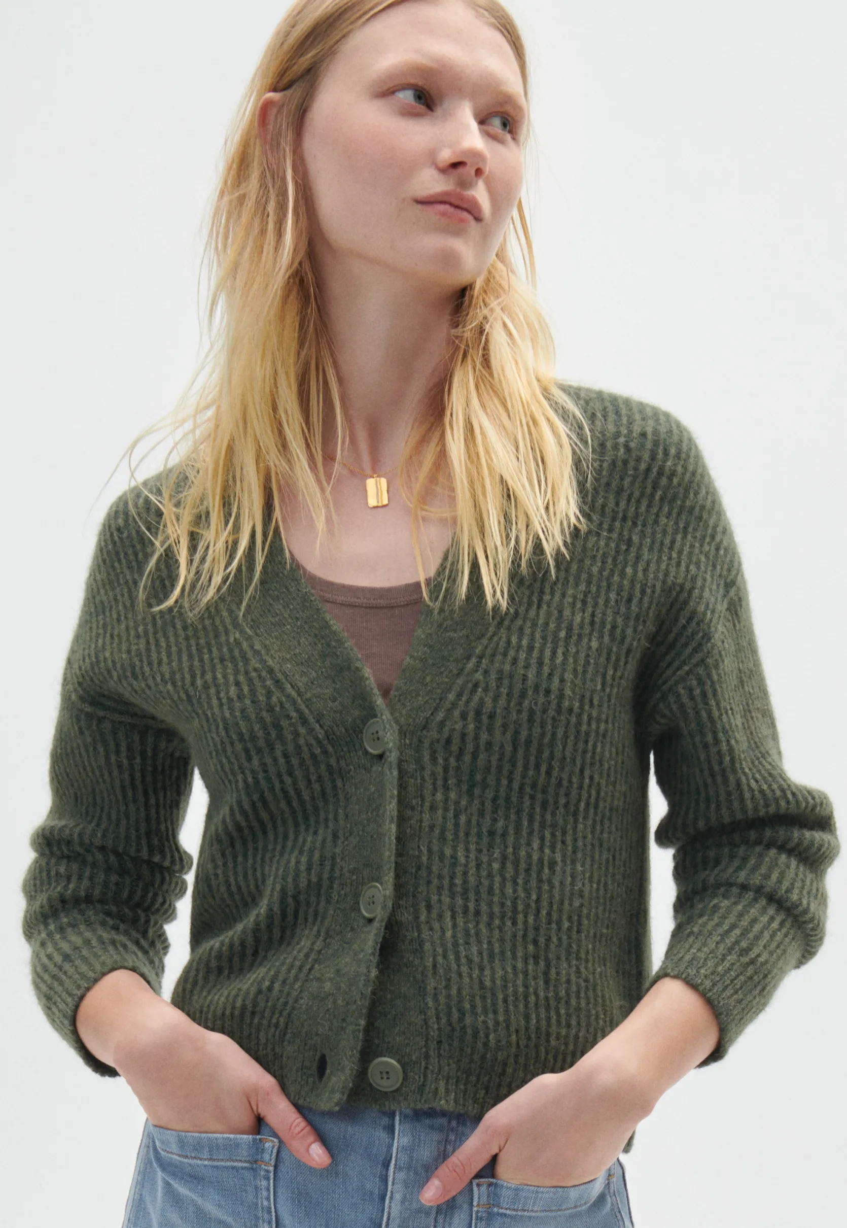 vneck_cardigan_0.webp Women Wrap London Knitwear*V-Neck Cardigan