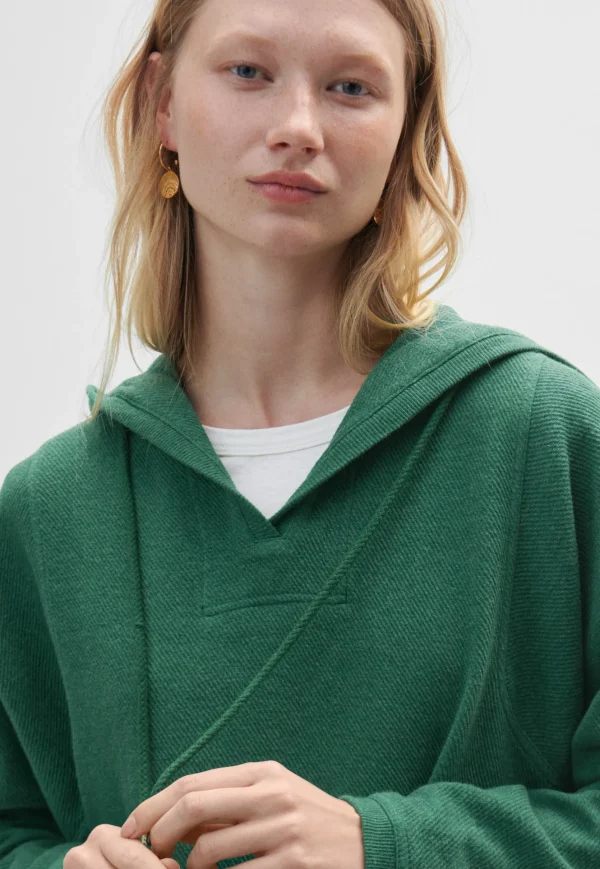 Women Wrap London Jersey Tops*V-Neck Hoodie