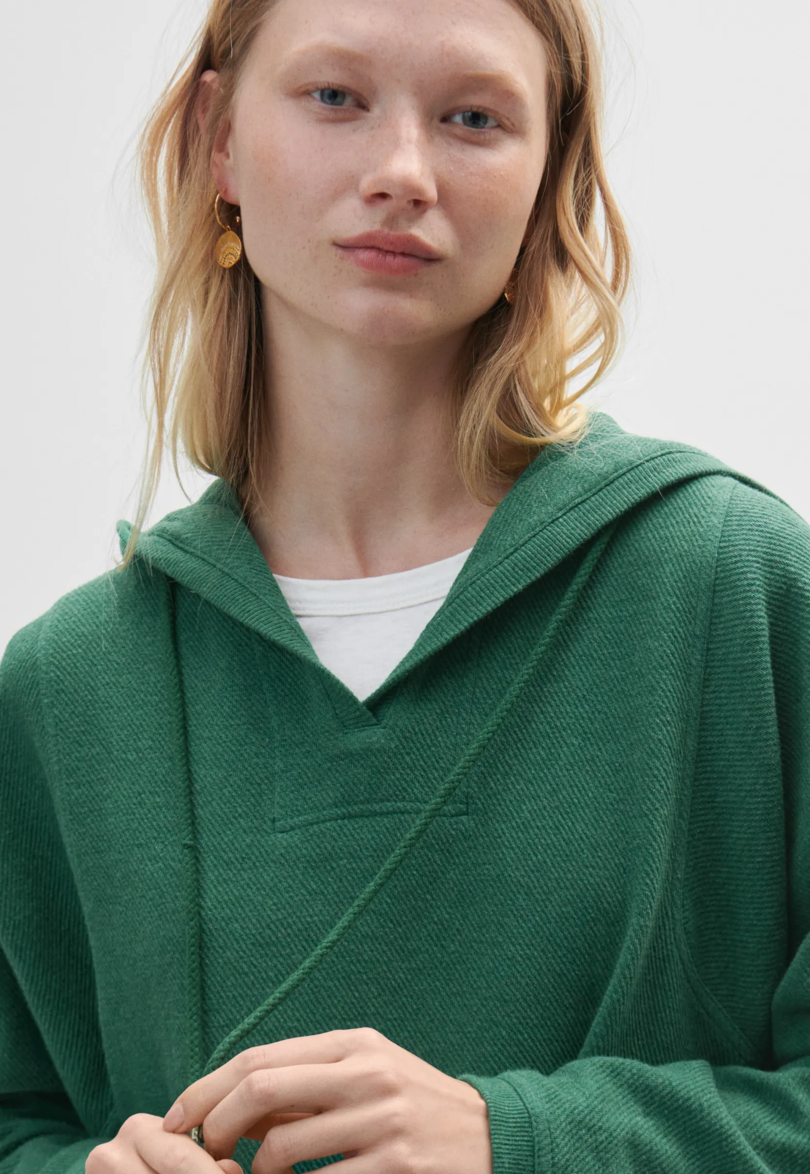 vneck_hoodie_4.webp Women Wrap London Jersey Tops*V-Neck Hoodie