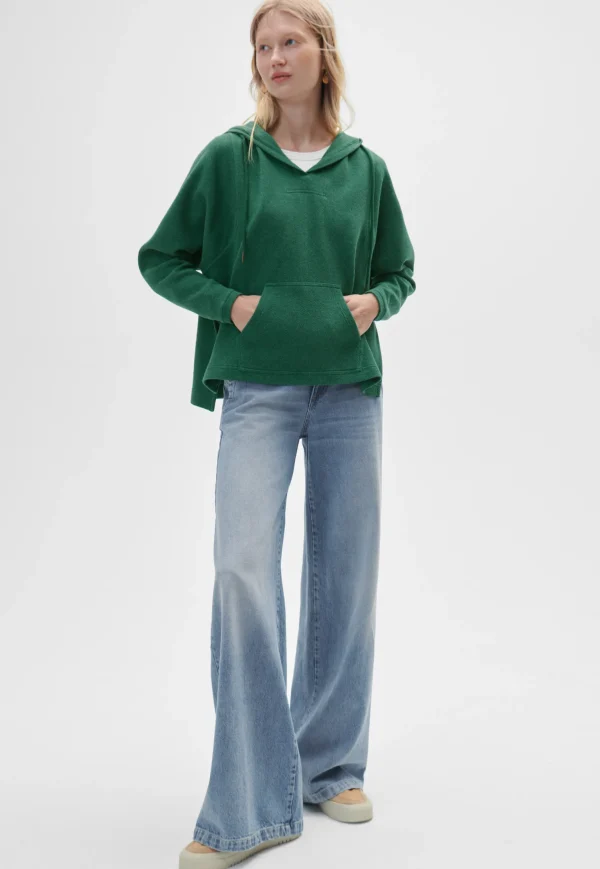 Women Wrap London Jersey Tops*V-Neck Hoodie