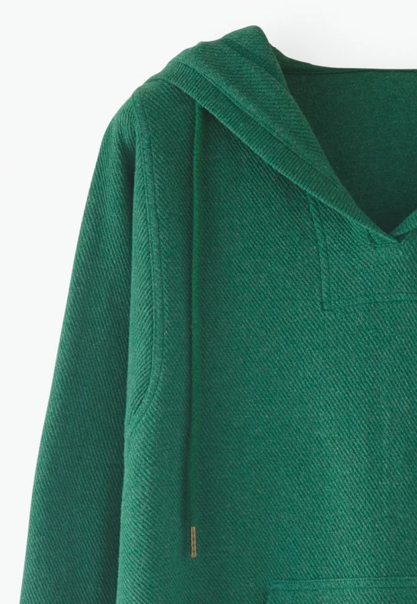 Women Wrap London Jersey Tops*V-Neck Hoodie