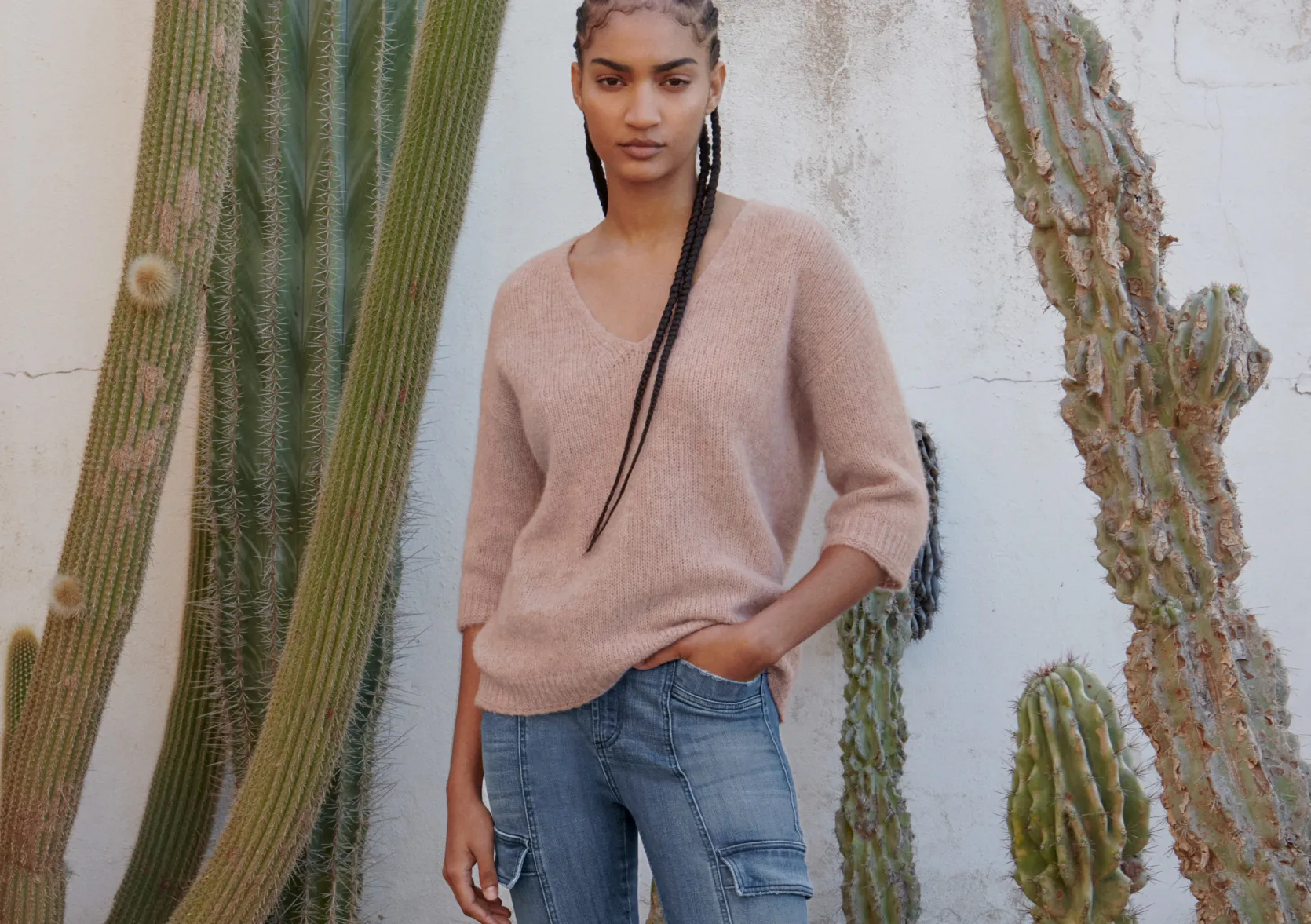 vneck_sweater_2-1.webp Women Wrap London Knitwear*V-Neck Sweater