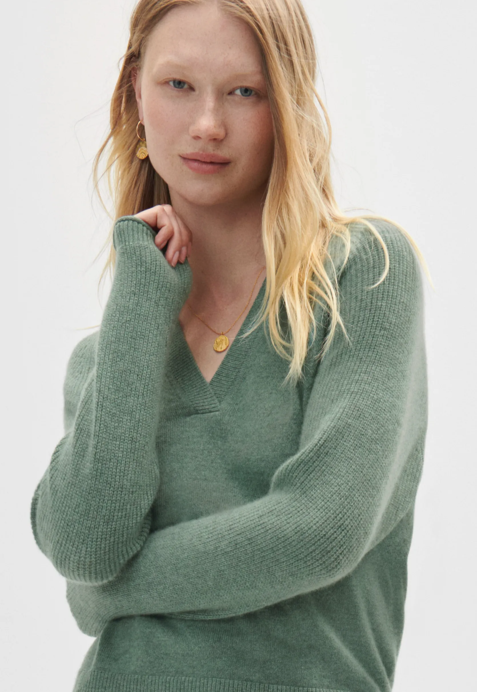 vneck_sweater_2-3.webp Women Wrap London Knitwear*V-Neck Sweater