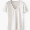 Women Wrap London Jersey Tops*V-Neck T-Shirt