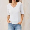 Women Wrap London Jersey Tops*V-Neck T-Shirt