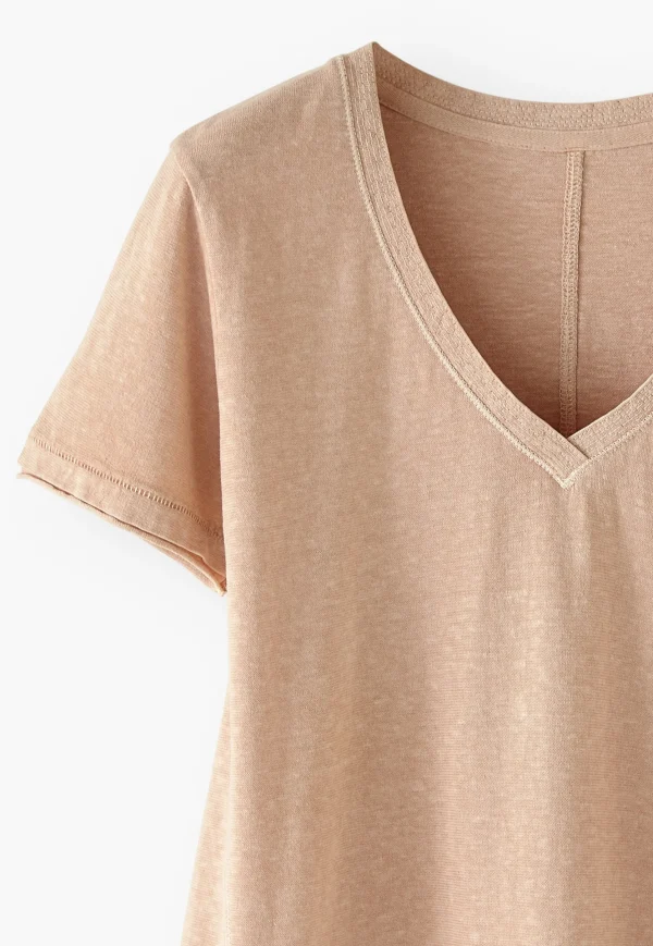 Women Wrap London Jersey Tops*V-Neck T-Shirt