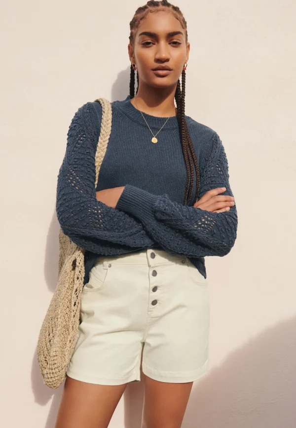 Women Wrap London Jeans & Trousers*White Denim Shorts