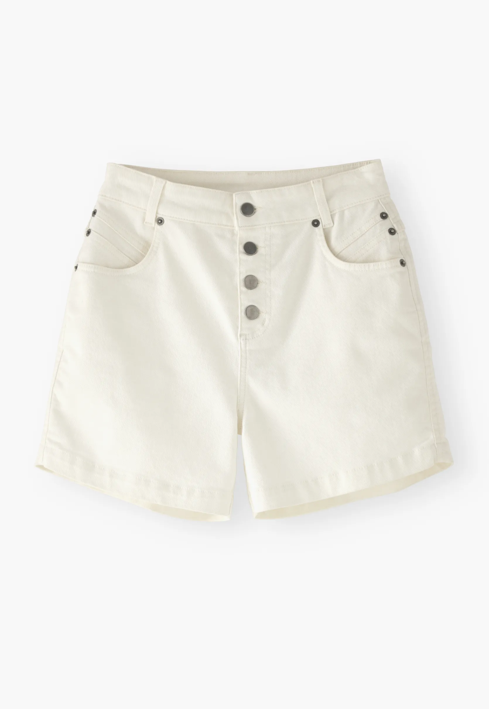 white_denim_shorts_4.webp Women Wrap London Jeans & Trousers*White Denim Shorts