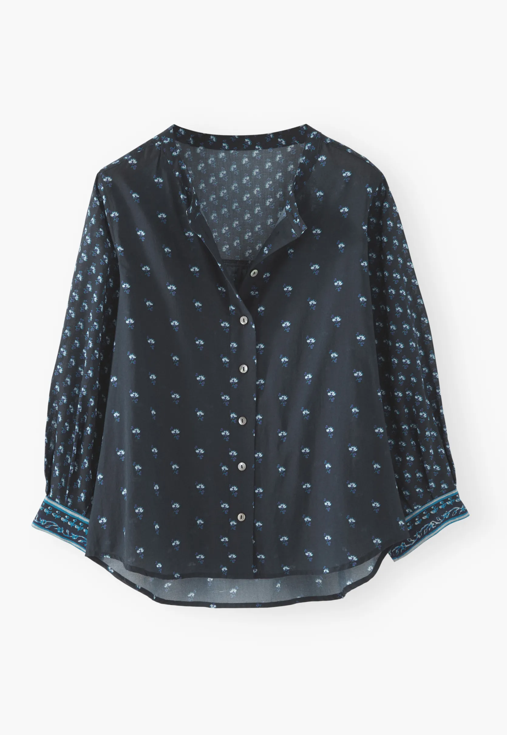 woodblockprinted_patchwor_4.webp Women Wrap London Shirts & Tops*Woodblock-Printed Patchwork Shirt