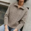 Women Wrap London Knitwear*Zip-Neck Sweater