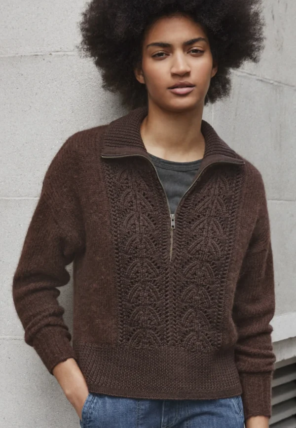 Women Wrap London Knitwear*Zip-Neck Sweater