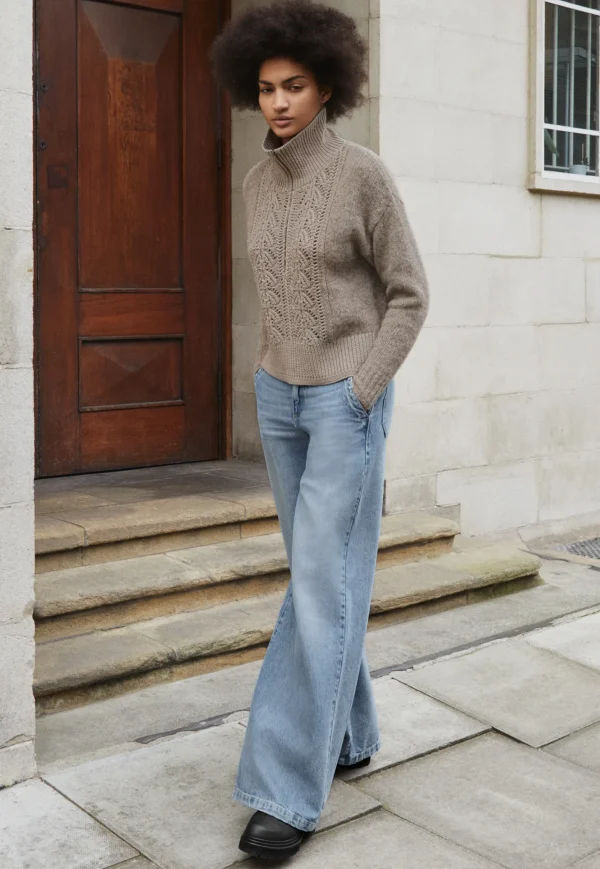 Women Wrap London Knitwear*Zip-Neck Sweater