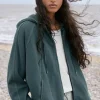 Women Wrap London Jersey Tops*Zip-Up Hoodie